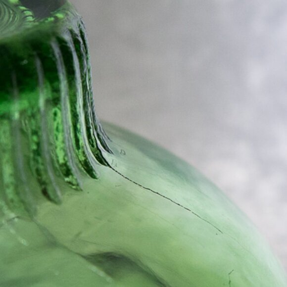 BEAUTIFUL E.O. Brody M2000 Vintage 1950s Footed Emerald Green Scalloped … - Picture 8 of 9